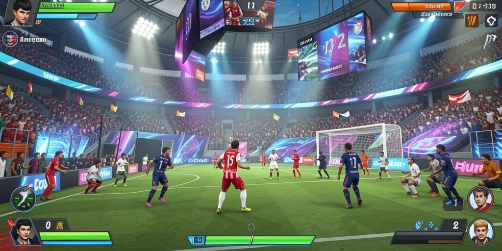 Screenshot menunjukkan grafik permainan yang memukau.
