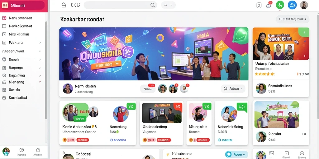 Tema permainan yang berwarna-warni dan menarik.