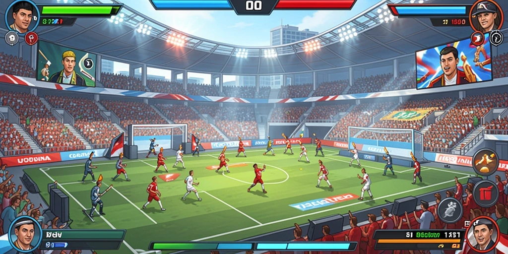 Screenshot dari pertandingan multiplayer yang seru.