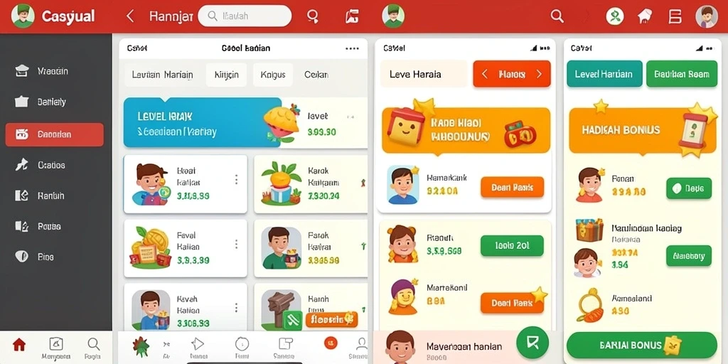 Menjelajahi level baru dengan tantangan seru.