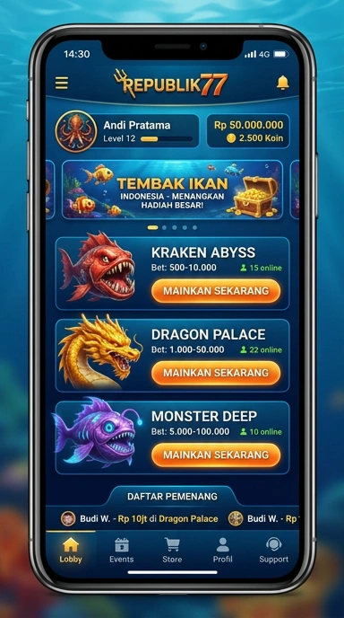 republik77 — menu pengaturan
